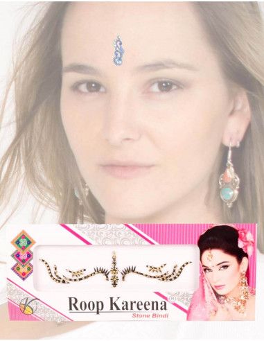Tika-Augenbrauen-Schwarz-Gold-Bindi-Tanz-Trivial