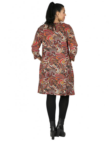 ROP6034G - Vestido Desenhos Multicolor