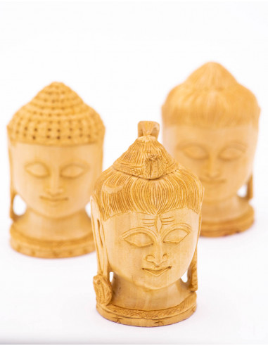 TST021B - Wide Face Buddha Statue