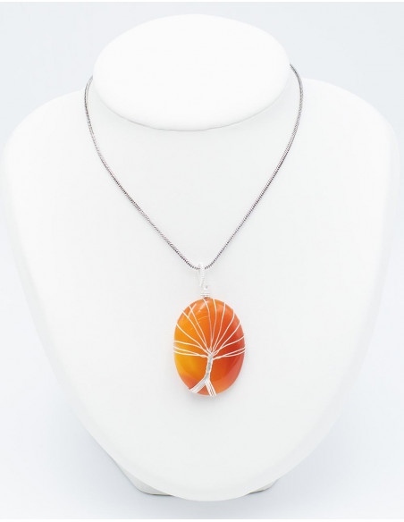 SDJ0004 - Pierre avec Pendentif Arbre