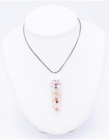 SDJ0003S - Obelisk Pendant with 7 Chakras