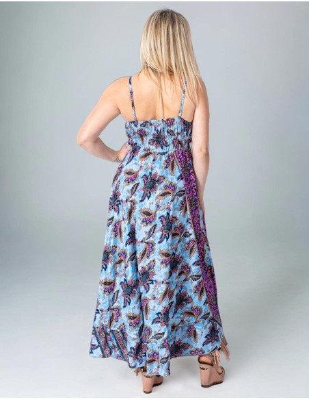 KM2032A - Vestido Longo Estilo Hippie