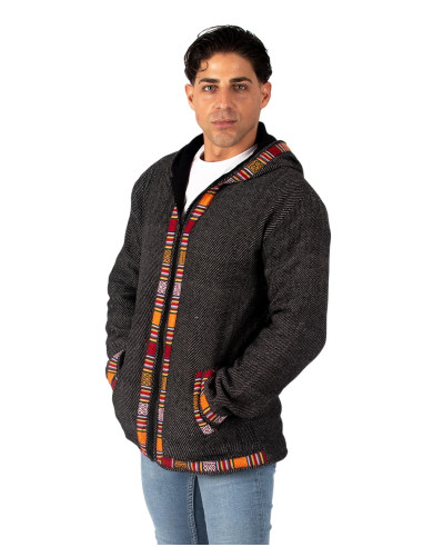 HSU0009G - Giacca Kimago Warm Grey con finiture...