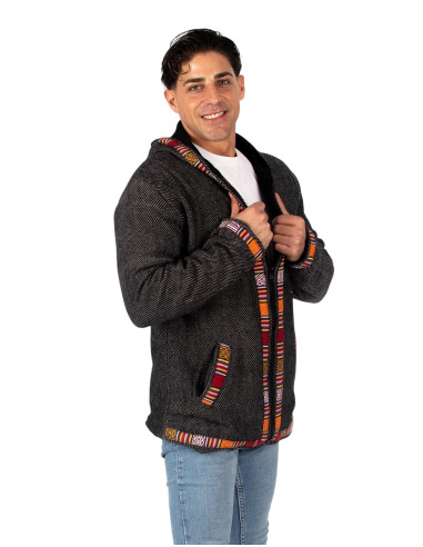 HSU0009G - Giacca Kimago Warm Grey con finiture...