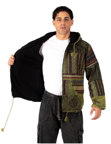 MSU0003H - Jaqueta patchwork unissex com forro...
