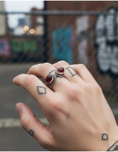 SAN0130 - Kimago Open Handmade Silver Ring with...