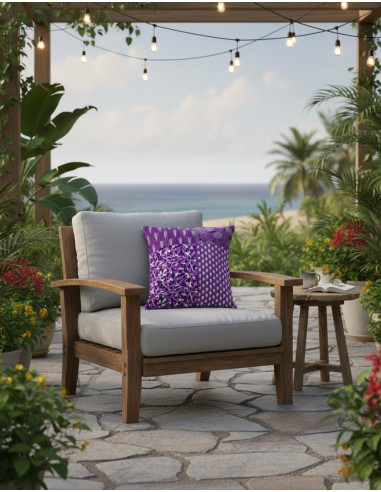 RCJ00338 - Housse de coussin Kimago violette...