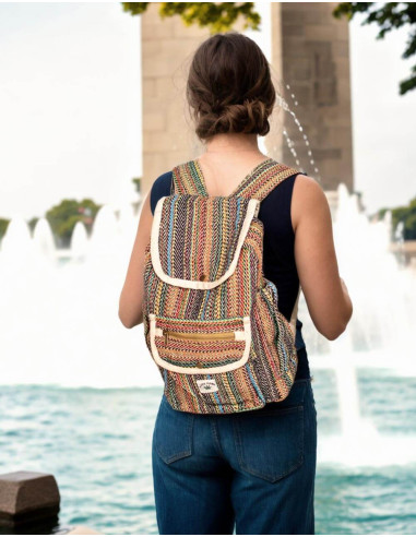 BMH0032C - Sac à dos Kimago Unique en chanvre :...