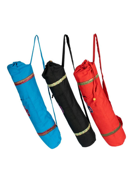 BYG0003 - Sac pour tapis de yoga Om, Coton, Inde Kimago