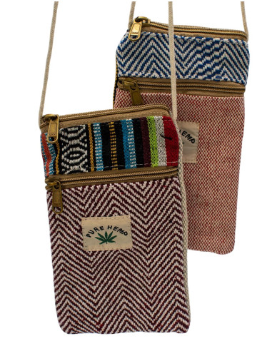 BBA0027 – Handgefertigte Hanf-Handytasche aus...