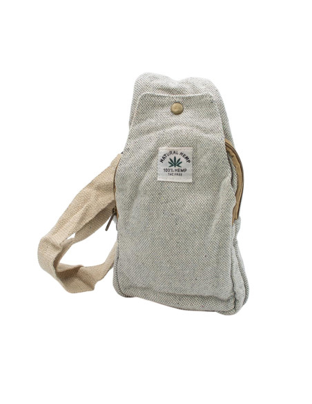 BMH0027N - Zaino triangolare India Kimago unisex in canapa naturale