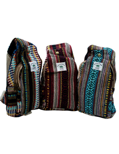 BMH0005 - India Kimago Unisex-Rucksack aus mehrfarbigem Hanf, dreieckig