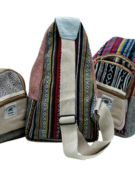 BMH0030 – India Kimago Mehrfarbiger Unisex-Hanf-Dreiecksrucksack