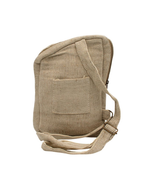 BMH0031 - Sac à dos asymétrique unisexe en chanvre naturel Kimago (Inde)