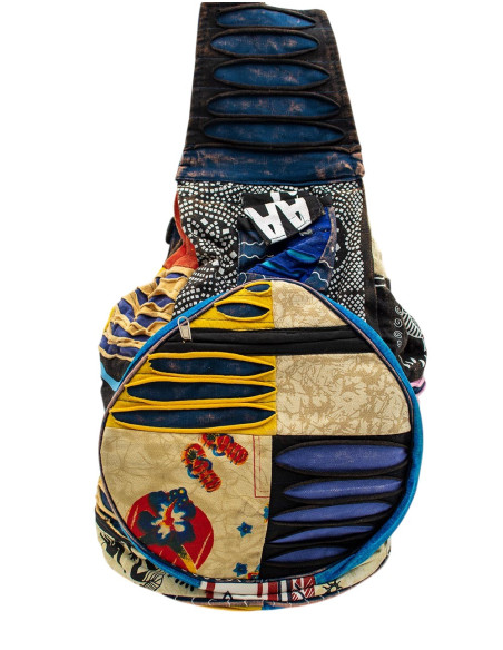 BMH0026 - Sac à dos guitare patchwork bohème en coton indien Kimago