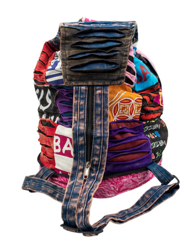 BMH0026 - Sac à dos guitare patchwork bohème en...