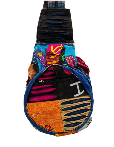 BMH0026 - Sac à dos guitare patchwork bohème en...