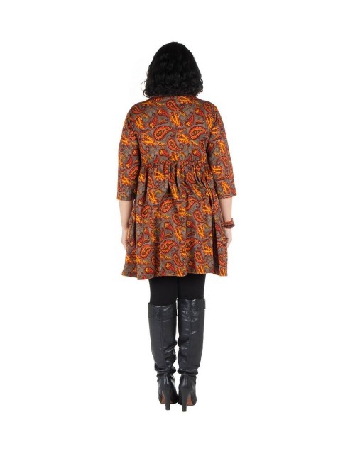 robe-courte-grande-taille-paisley-gris-orange-dos